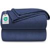 berssen Coperta Plaid - 150 x 200 CM - Blu Scuro Winter Blanket - Coperta Divano, Morbida, Accogliente, Nessun Odore, Lavabile in Lavatrice, Adatto per l'Autunno e l'Inverno, Antistatico