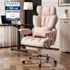 Efomao Sedia Ufficio Ergonomica con Poggiapiedi, Poltrona Gaming Alto Schienale Reclinabile e Imbottita, Braccioli, Ecopelle di Alta Qualità, Poltrona Executive Relax per Casa