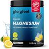 Gloryfeel Magnesio Completo in Polvere 600g, Eletto PRODOTTO DELL'ANNO 2025, Bisglicinato, Citrato, Malato ad alto Dosaggio, Facile da sciogliere, Per Muscoli, Nervi, Equilibrio elettrolitico, Sapore di Limone