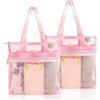 OSDUE Borsa da Doccia in Rete,multifunzione da appendere borsa da doccia pieghevole,2 Pcs portaoggetti da doccias portatile in rete con cerniera,per viaggi, palestra, campeggio, spiaggia, nuoto