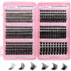 FADLASH Extension Ciglia a Ciuffetti da 40D 60D 80D 100D 150D e 200D, 470 pcs Ciglia Finte Volume da 0,07mm di Curva C Mix 10-18mm Lashs Cluster Individuali