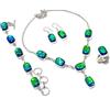 "Fatto a mano" Set di gioielli fatti a mano in argento 925 con pietra preziosa opale...