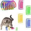 YSAOAKA 12 Pezzi Giocattolo a Molla per Gatti, Durabile Colorati Giocattoli Creativi per Gattini, Molle Spirale in Plastica per uccidere il tempo, 4 colori Giochi a Molla per Gatti
