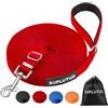 SuplutuX Guinzaglio per Cani, Lunghina per Cane 5 Metri, Guinzaglio Addestramento Regolabile con Impugnatura Imbottita, Ideale per Allenamento, Passeggiate e Attività Outdoor (Rosso,5m/16ft)