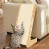 PETKARAY Tiragraffi per Gatti a Forma di L a Doppio Uso, Palo da Grattare di 64 cm in Sisal Naturale, Installazione a Muro o a Terra, Protezione dei Mobili con Erba Gatta, Colore Bianco