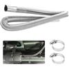 HIAHXC Tubo di scarico per riscaldatore diesel,tubi di scarico in acciaio inossidabile con 2 fascette,tubo di scarico per generatore con riduzione del rumore,kit tubo flessibile per silenziatore (150CM)