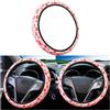 CGEAMDY Coprivolante Universale Auto, Traspirante Durevole Coprivolante, Volante Tessuto Coprivolante Auto, Universale 38cm Protezione Custodia Volante Auto Cover, Stile Natalizio Coprivolante-Auto