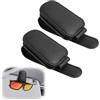 Wvxilyr 2 Pezzi Porta Occhiali Auto, Supporti Occhiali Sole Auto, Portaocchiali Auto Magnetico in Pelle, Supporto per Occhiali da Auto Universale con Clip per Biglietti, Design Elegante per Visiere di Auto