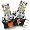 SOFOC H15 Lampada LED per Fanale Bianco Caldo 12V 24V 10-30V AC/DC Luce Abbagliante/Anabbagliante con Design Illuminazione Focalizzata e Diffusa per Sostituzione Luce Diurna 2Pz