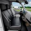 WALSER Coprisedili auto Transporter in similpelle compatibile con Ford Transit, Panca doppia divisibile nella parte anteriore (incavo per tavolo)
