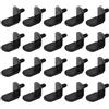 QUARKZMAN Pioli Di Supporto Per Scaffali, 75pz 5mm(1/5) Pioli A Forma Di L Con Manicotto In Gomma Per Forniture Di Scaffali Per Mobili, Nero