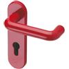 Plastic Hardware Store Doppia Maniglia Colorata per Porta Tagliafuoco, Antincendio in Nylon e Anima in Acciaio, Ignifuga - Rosso - 1 pezzi
