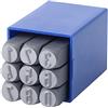 GRAVUREM-SR Set di punzoni numerici standard rotondi, punzoni a percussione, stampi per impressione e numeri da incidere - cifre da 0 a 9/2 mm