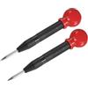 M METERXITY 2-Pack Punzone Automatico A Molla, Punzone Per Chiodi In Acciaio Rapido Da 133mm Con Cuscino Palmare Di Acciaio/Legno/Vetro, Strumento Regolabile Per Rompere vetro [Nero]