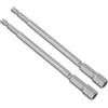 CoCud Driver Incastonare Dadi Magnetica, Presa 8mm Attacco Esagonale 1/4, Chiave a Bussola Lunga in Acciaio CR-V per Riparazione Parti Auto, 2pz