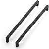 Ravinte 10 maniglie per armadi da 320 mm, colore nero, per mobili da cucina, armadi, maniglie quadrate, mobili in acciaio inox