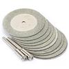 Dophee 10pcs 40 millimetri diamante taglio del coppe delle ruote attrezzo rotativo con 2 Mandrino Arbor Set