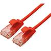 ROLINE UTP DataCenter - Cavo patch Cat.6A (classe EA), LSOH, sottile, 0,15 m, colore: Rosso