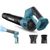 Traumheim Soffiatore per foglie a batteria 2 in 1, motore brushless, 3 velocità, velocità massima 900.000 giri/min, flusso d'aria 1000 m³/h, modalità verticale e orizzontale (Batteria non inclusa)