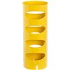DRW Portaombrelli Rotondo in Metallo Traforato Giallo 19 x 49 cm, Bianco, 19x49cm