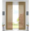 Gardinenbox 85589N2 - Confezione da 2 tende a pannello, scorrevoli, con binario di scorrimento, asta di contrappeso, nocciola, 245 x 60 cm