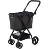 Carlett - Cube S Volcano Noir | Kompakter e Robusto | Abnehmbare Aufbewahrungstasche | Abnehmbare Räder um 360° | Einkaufstasche Estraibile in Borsa | Design Urbano