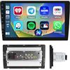 Fuluku 9 Pollici Schermo Tattile Autoradio 1 Din Wireless Carplay Android Auto 1 din Radio Stereo Auto con Bluetooth EQ AM FM SWC Mic Telecamera di Backup Mirror Link USB