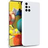 MyGadget Cover per Samsung Galaxy A51 5G - Custodia in Silicone Morbido a Doppio Strato - Case con Protezione Fotocamera & Fodera Interna Antigraffio - Bianco