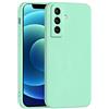 Mixroom - Cover Custodia Case per Samsung Galaxy S21 Plus Protezione Fotocamera in Silicone TPU Morbido Opaco Bordi Piatti Colore Verde Acqua