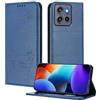 XINYEXIN Custodia per Motorola Edge 60 Neo/Edge 50 Neo, Cover a Libro in Pelle PU con Blocco RFID, Slot per Carte, Supporto, Protezione Completa Antiurto - Blu