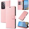 KKEIKO Cover per Oppo Reno12 Pro 5G, Antiurto Custodia in PU Pelle con Blocco RFID, Magnetico Protettiva Cover per Oppo Reno12 Pro 5G, Rosa