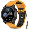 CHULN 26mm Silicone Quickfit Cinturino per Garmin Fenix 8 51mm/Fenix 7X Pro/Fenix 7X/Fenix 6X/Fenix 6X Pro/Fenix 5X/Fenix 5X Plus, Regolabile Sportiva Cinturino di Ricambio per Smartwatch.(No host)