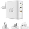Kitbox Caricatore USB C 100W Caricabatterie Samsung Ricarica Rapida Alimentatore Apple USB C 100W Fast Charger con Presa EU/US per Galaxy S25/S24 ultra,iPhone 17 16 15 Pro max,Google Pixel,ecc