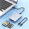 ROCKETEK Lettore di CFexpress Type-A & Lettore SD Card 2-in-1, USB 3.2 (Gen 2) 10Gbps Lettore SD/CF Express tipo A Memory Card Reader Adattatore, Cavo USB A & C, Compatibile Windows/Android/Mac OS/Linux