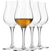 Krosno Avant-Garde Calici Degustazione Brandy Cognac Rum 125 ml, Set 4 Pezzi, Snifter Vetro Cristallo Senza Piombo, con Stelo Elegante, per Whisky Casa Regalo Lavastoviglie