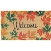 BANZAII TEXTILE INNOVATOR ONLINE Banzaii Zerbino Ingresso Casa in Fibra di Cocco 40x70 cm, Tappeto Porta con Base Antiscivolo, Resistente e Ideale per Interno ed Esterno - Welcome Foglie