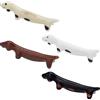 PLIGREAT 4 pz Poggia Bacchette In Ceramica per Cani Bassotto, Supporto per Porta Bacchette In Ceramica Colorata per Ristoranti Cinesi Japense Poggia Bacchette Supporto per Cucchiaio Da Tavola Porta