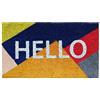 BANZAII TEXTILE INNOVATOR ONLINE Banzaii Zerbino in Cocco da Esterno o Interno con Retro Antiscivolo e Brillantini Glitter Applicati 40x70 cm - Hello Colorato