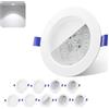 novapollo Faretti LED da Incasso per Cartongesso, 9W 720LM Luci da Soffitto Interno, Bianco Freddo 6500K, Non Regolabile, Diametro ForoØ120-130mm, Set di 10