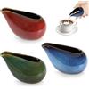 Roucerlin 3 brocche piccole da 85 g/100 ml, color smalto, con beccuccio, dispenser per latte e caffè, per salse, tè, marmellata, insalata, condimenti (rosso, blu e verde)