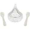 DUEBEL Set di 2 server per caviale in vetro con caviale in madreperla e cucchiaino da 8 cm, universale, per Martini, vino, liquori, cocktail