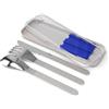 monbento - Posate Nomadi MB Slim Box - Blu - Set Posate Lunch Box con Custodia per Bentos MB Original MB Square e MB Sense - Posate per Pasti Nomadi Outdoor - Forchetta Coltello Cucchiaio, 50300083