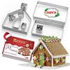 HONGECB SUNCHE Gingerbread House di Natale, Formine Biscotti Natalizie 3D, Christmas Cookie Cutters, Stampini per Biscotti in Acciaio Inossidabile, Stampo Casa di Marzapane, per Cuocere di Cucina, 10 Pezzi