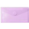 Grafoplás | Confezione da 5 buste in plastica | Dimensioni ricevute | Chiusura in velcro | Lavanda | Multiline | 22,5 x 12,5 cm | Polipropilene vetro a righe traslucido | Perfetto per ricevute e
