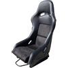 Simoni Racing SRSF/20 Sedile Sportivo Ayrton - Fisso, in Pelle e Velluto Nero con Guscio in vetroresina.