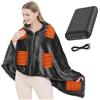 ZUSKYZU Coperta elettrica senza fili, 180 x 90 cm, con batteria e 3 livelli di riscaldamento, coperta termica in flanella, lavabile su entrambi i lati, cuscino riscaldato per divano, ufficio, attività