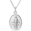 Alexander Castle Pendente Medaglia miracolosa (16mm) in Argento Sterling con Collana Catenina 46cm