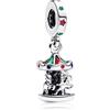 Amuefer Spinning Carousel Dangle Charm Compatibili Bracciale Collana, Argento Sterling Ciondolo Compleanno Natale Gioielli Regali per le Donne Moglie Amici