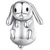 NINGAN Charms in argento 925 Simpatiche perline a forma di coniglietto Perline per bracciali da donna Regali di festa