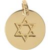 Symbolikamente MEDAGLIA STELLA DI DAVIDE in argento AG 925 dorato - grammi 3,80 ca- diametro centimetri 2,1- Questo Simbolo rappresenta l'unione del Cielo con la Terra
